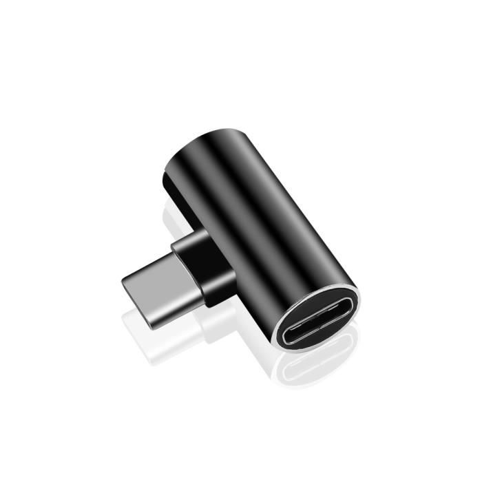 Câble téléphone,écouteurs double Type C USB-C,charge Audio,adaptateur séparateur,convertisseur,pour Huawei P30,Xiaomi - black[C7671]