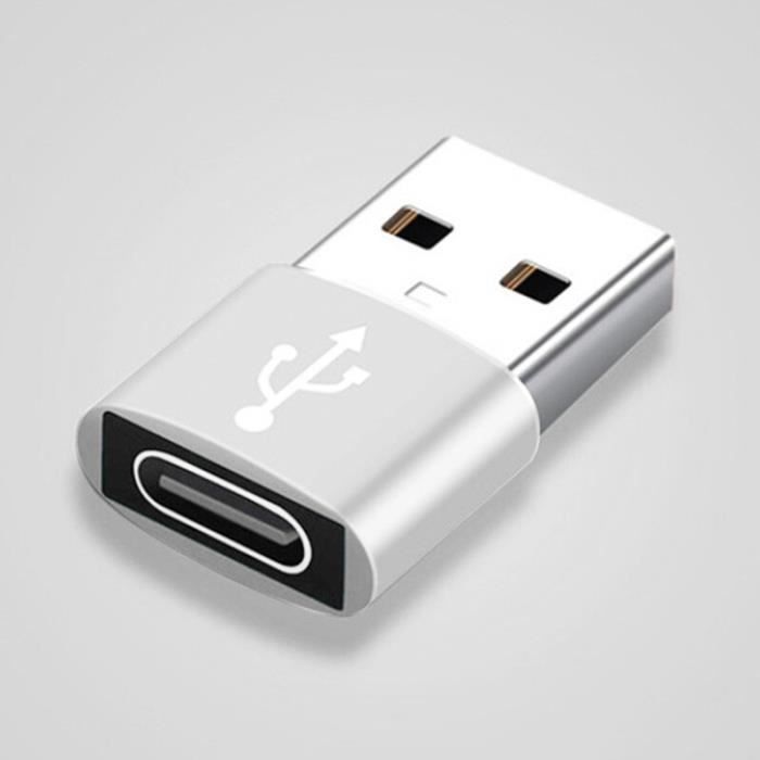 Câble téléphone,Adaptateur USB OTG mâle vers USB Type C femelle,convertisseur de câble de Type c pour Nexus 5x6p - Silver[C203]