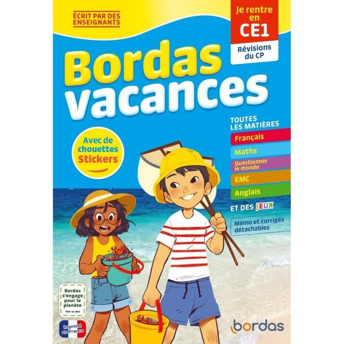 Bordas - Bordas Vacances - Je rentre en CE1 - Chafaa Laurence 275x190