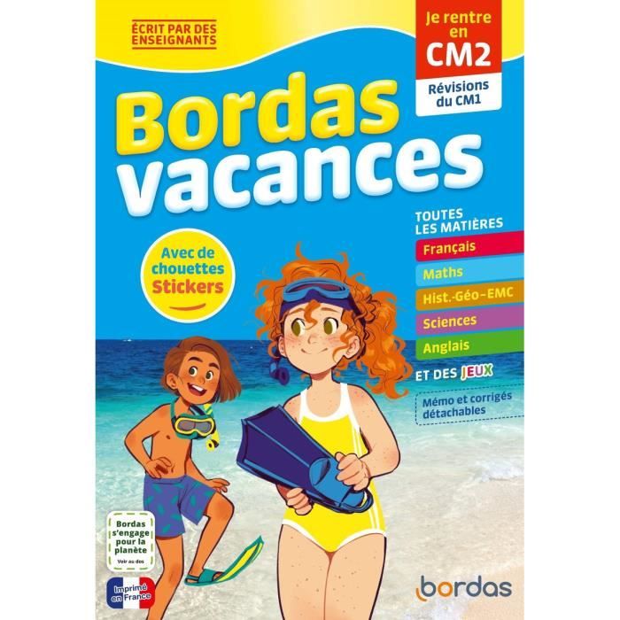 Bordas - Bordas Vacances - Je rentre en CM2 - Clavier Aline 275x190