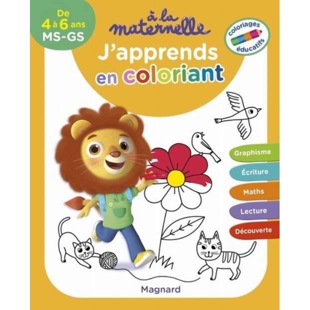 Cahier d'apprentissage - J’apprends en coloriant - Maternelle MS-GS - Edition 2021 - Activités variées