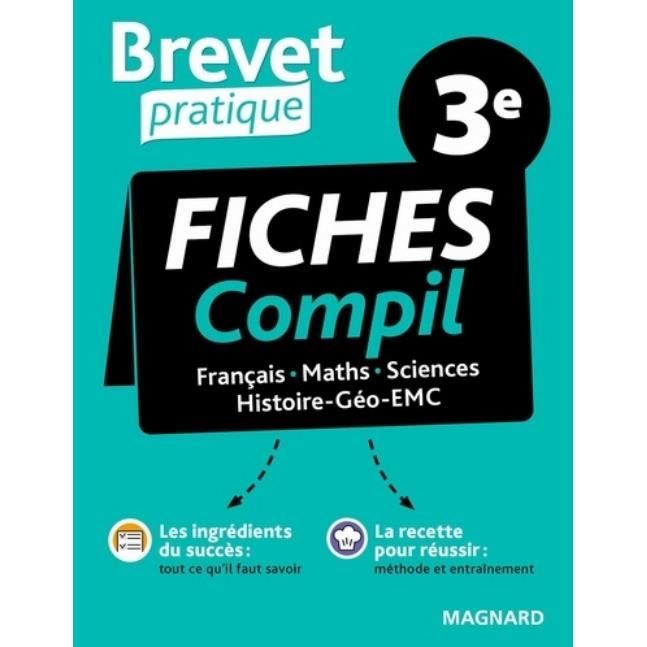 Fiches compil 3e - Edition 2021 - Français, Maths, Histoire-Géo-EMC - 140 fiches ultra-visuelles
