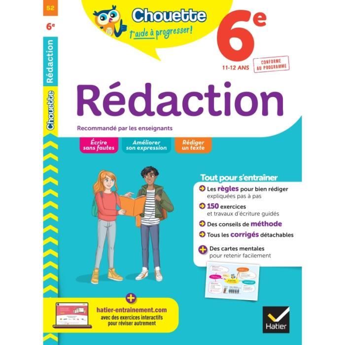 Rédaction 6e - cahier de révision et d'entraînement