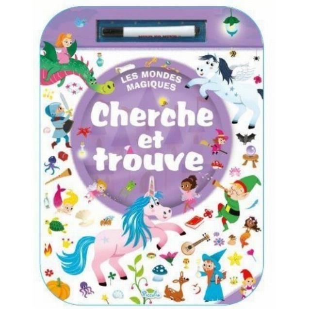Cahier d'activités - Les mondes magiques - Feutre effaçable - Créativité - Amusement - Effaçable