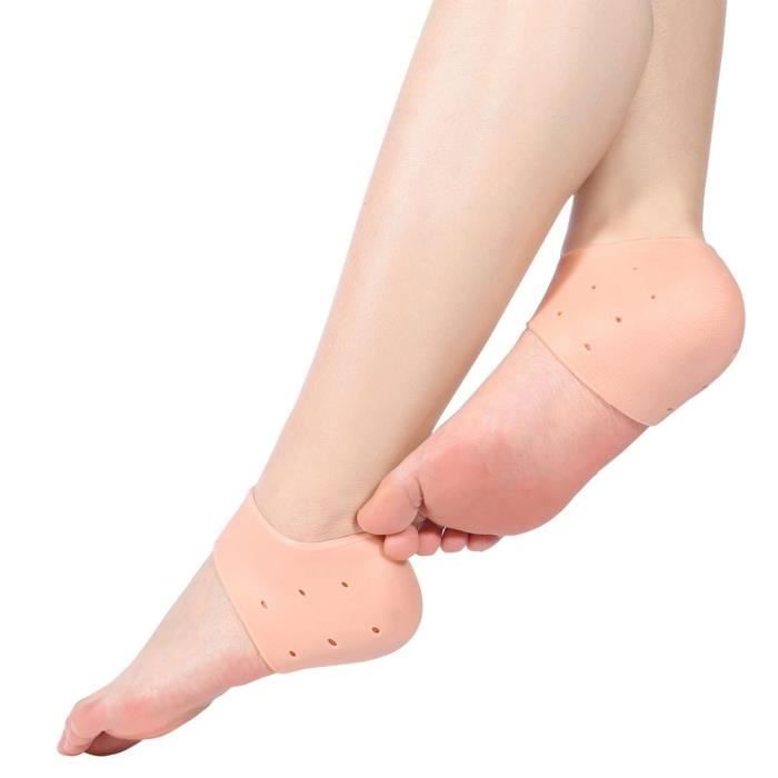 ARAMOX chaussettes en gel pour le soin des pieds 2 pièces Silicone Gel hydratant talon douleur chaussettes de protection manches de
