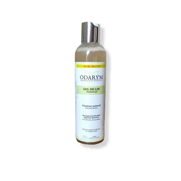 Gel de lin - ODARYM - 250 ml - Hydratant - Anti-frisottis - Pour cheveux bouclés