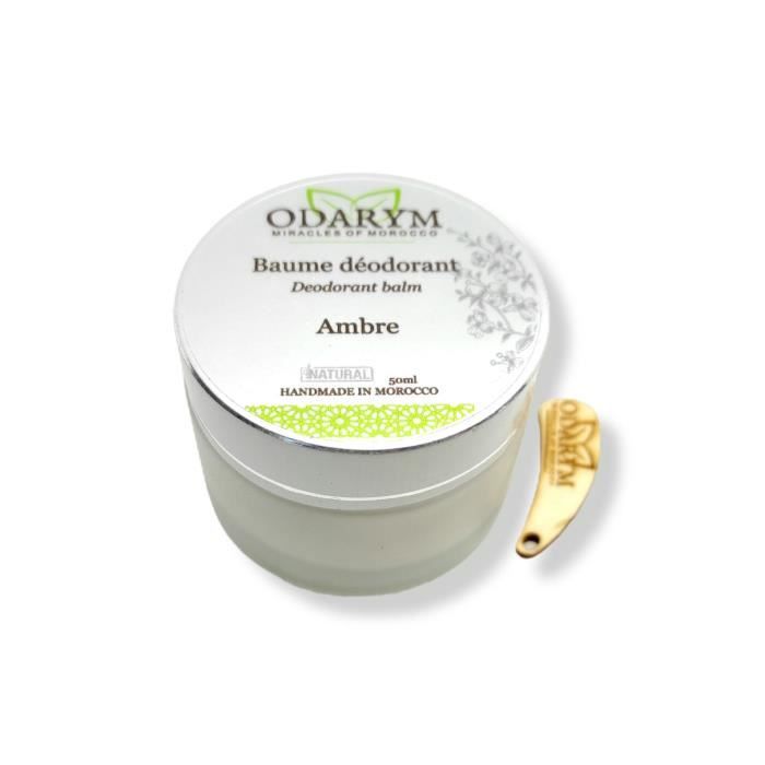 Baume deodorant AMBRE AVEC HUILES ESSENTIELLES Grand Format