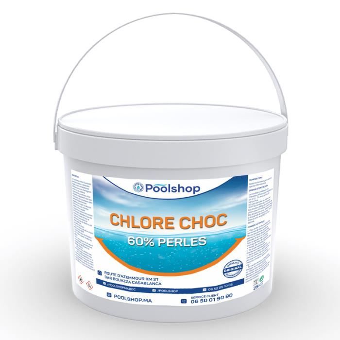 CHLORE CHOC 60% PERLES - 5kg