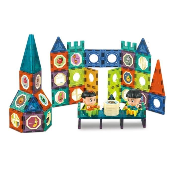 Magnatiles colorés - 98 Pcs