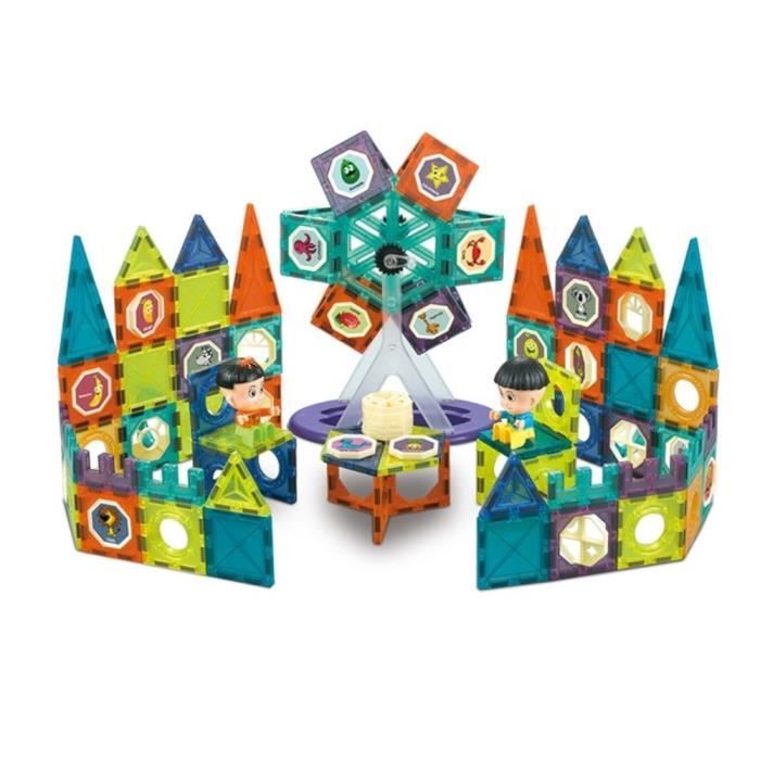 Magnatiles colorés - 155 Pcs