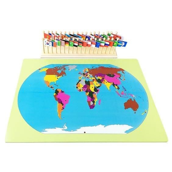 Cartes avec drapeaux du monde