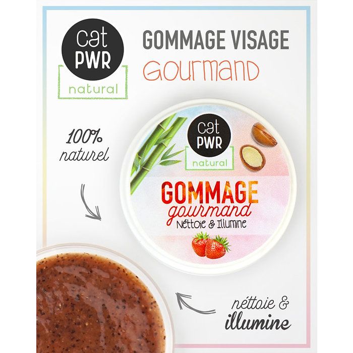 Gommage visage GOURMAND 60G  soin exfoliant pour visage 100% naturel