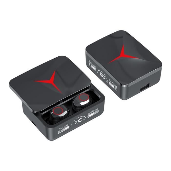 Écouteurs sans fil Bluetooth 5.3 TWS M90, commande tactile, casque de jeu, HIFI, son stéréo, réduction du bruit avec M90 BLACK