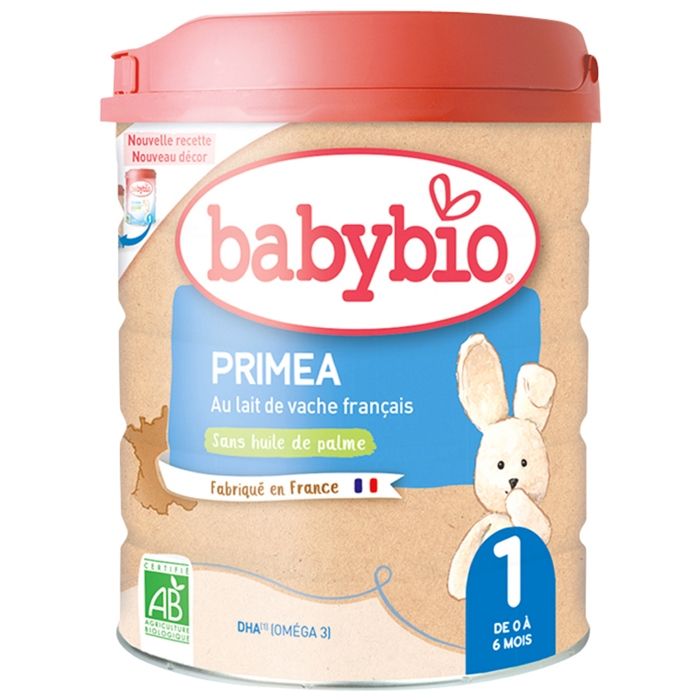 Babybio Lait Primea Lait de Vache 1er Âge Bio 800g