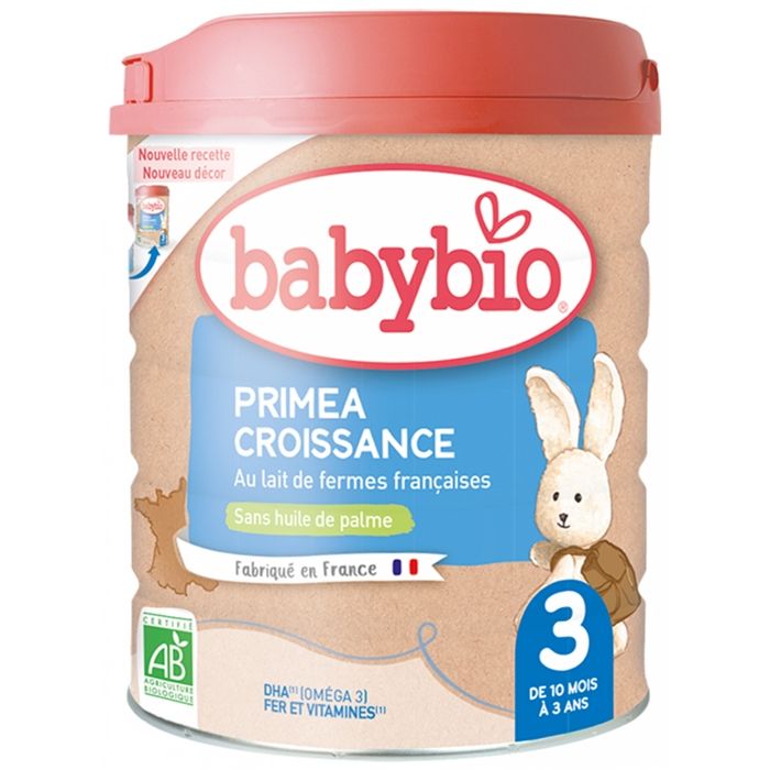 Babybio - Primea 3 - Lait de vache français Bio - 800g - Dès 10 mois