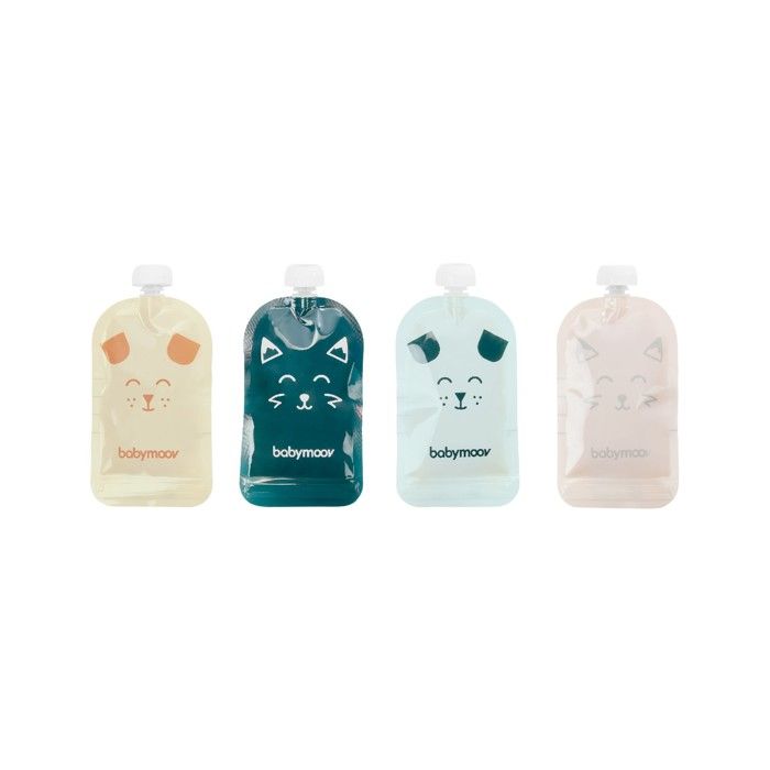 BABYMOOV Lot de 20 Gourdes ISY Réutilisables pour Bébé et Enfant - 150ml