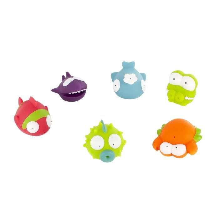 Jouets de bain Rigolos Splash Océan - BADABULLE - 6 pièces - Silicone - Garantie 2 ans