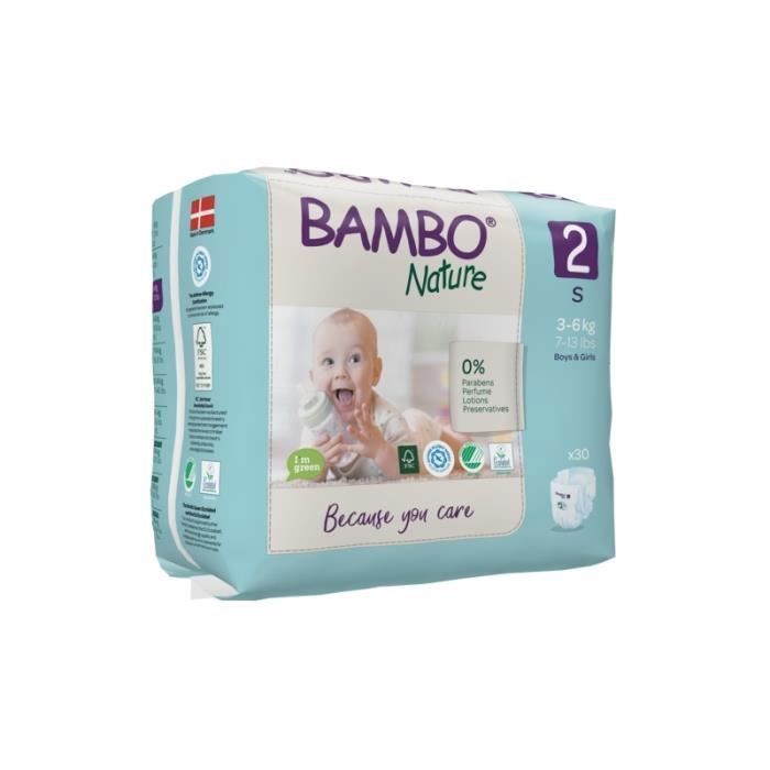Bambo Nature Couche Taille 2 3-6kg 30 unités