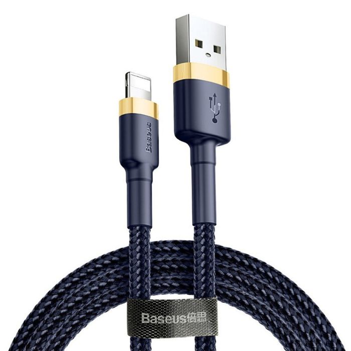 Câble USB - BASEUS - CAFULE - 1 m - Lightning - USB A - Bleu, Or