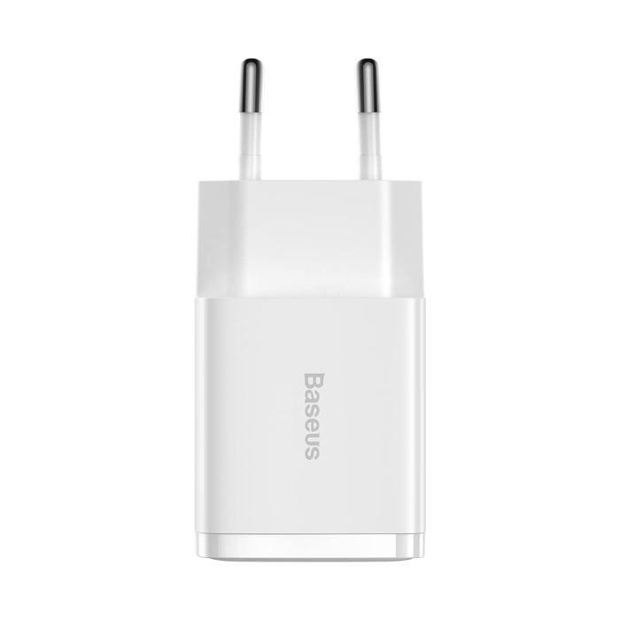 Chargeur mural - Baseus - 2xUSB - 10,5W - Blanc - Adaptateur secteur
