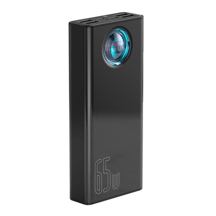 BASEUS POWERBANK AMBLIGHT 30000MAH, 4XUSB, USB-C, 65W (BLACK) PPLG0001