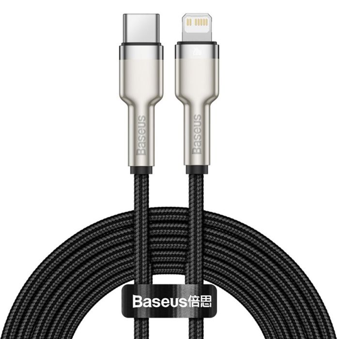 Câble d'alimentation BASEUS CATLJK-B01 Type-C vers Lightning PD 20W 2m noir
