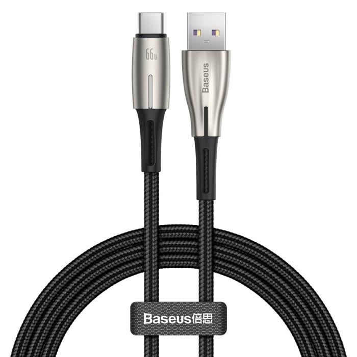 Câble d'alimentation BASEUS CATSD-M01 USB vers Type-C 66W 1m Noir