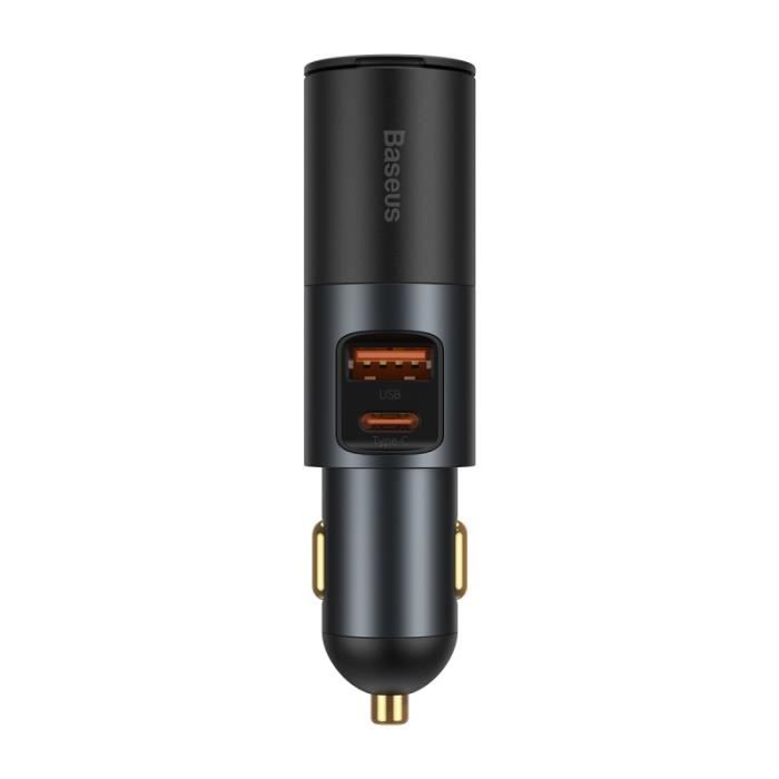 BASEUS 120W U + C 2-en-1 allume-cigare double chargeur rapide adaptateur de voiture