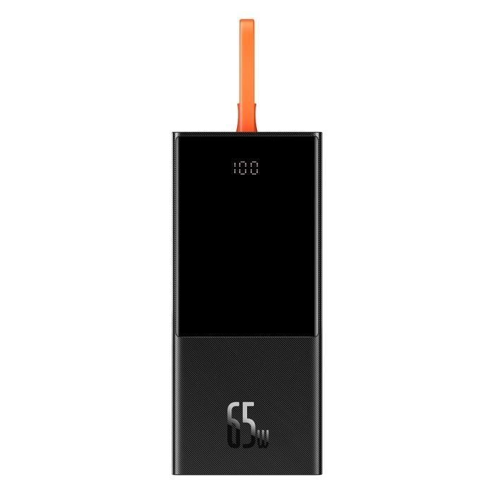 Baseus 20000mah Batterie Externe Portable Écran LCD Charge Rapide 65w Noir