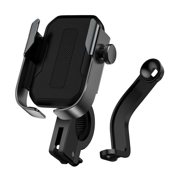 BASEUS Support Téléphone Vélo Moto Réglable Verrouillage Mécanique Noir