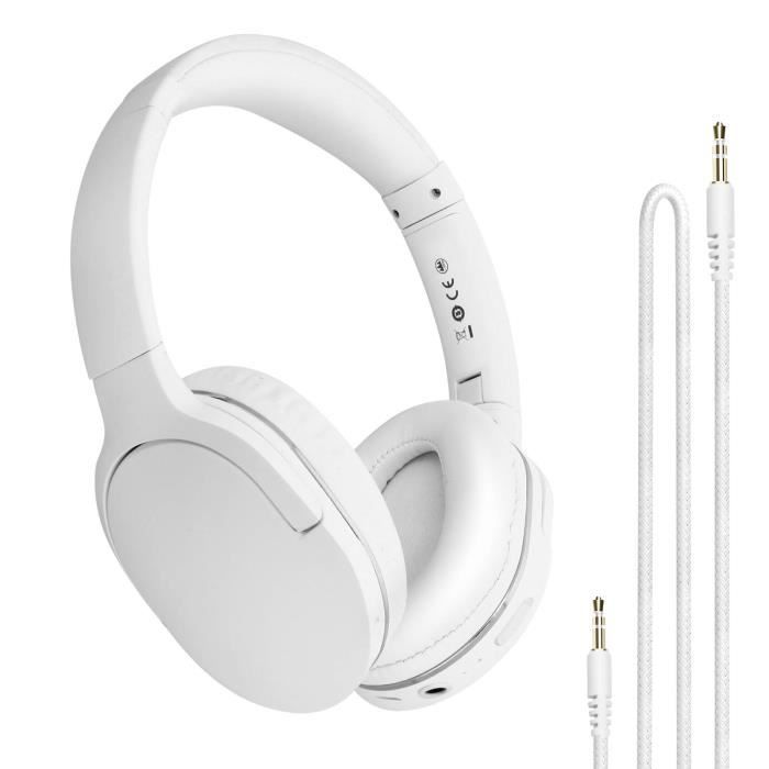 Casque Sans Fil Stéréo Autonomie 40 Heures Pliable Encok D02 Pro Baseus Blanc