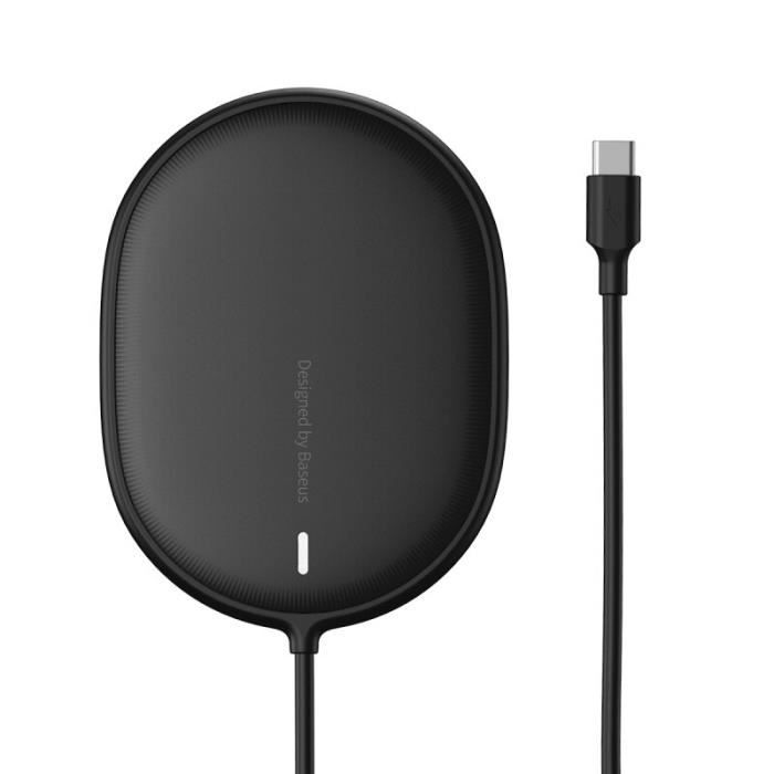 Chargeur pour téléphone mobile BASEUS WXQJ-01 Compatible avec l'iPhone 12 Type C Chargement sans fil Noir