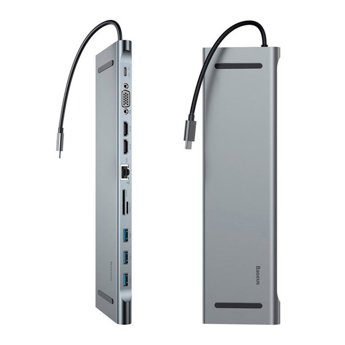 Hub USB 11 en 1 - BASEUS - Adaptateur HDMI USB Type-C - 4K/30Hz - 60W PD - 5 Gbps