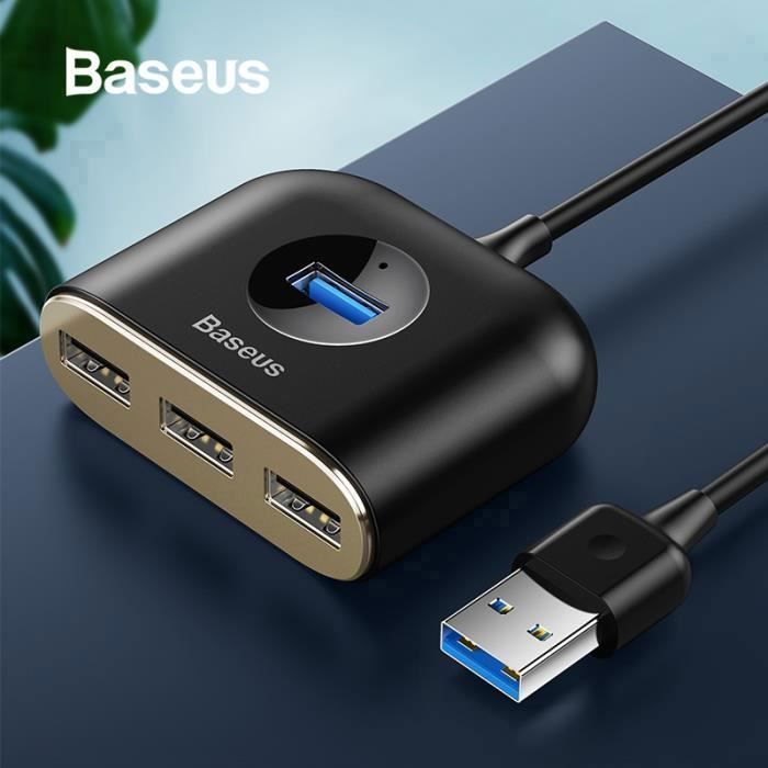 Baseus HUB USB 3.0 / 2.0 HUB Super haute vitesse adaptateur avec micro USB pour PC Tablette 1M