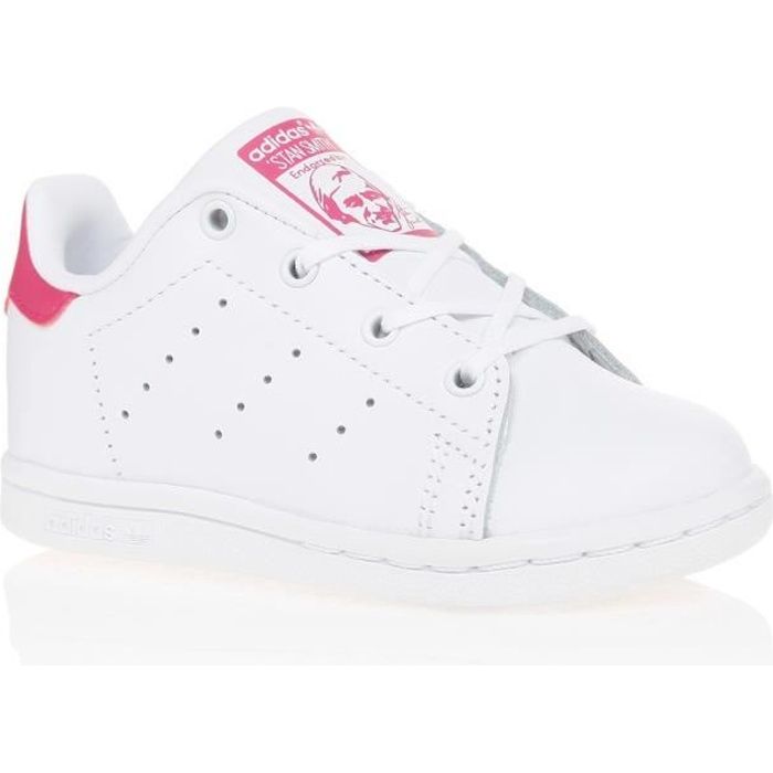 ADIDAS Baskets Stan Smith - Bébé fille - Blanc et rose