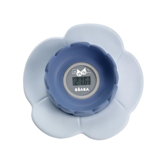 BEABA Thermomètre de bain Lotus, Grey/blue