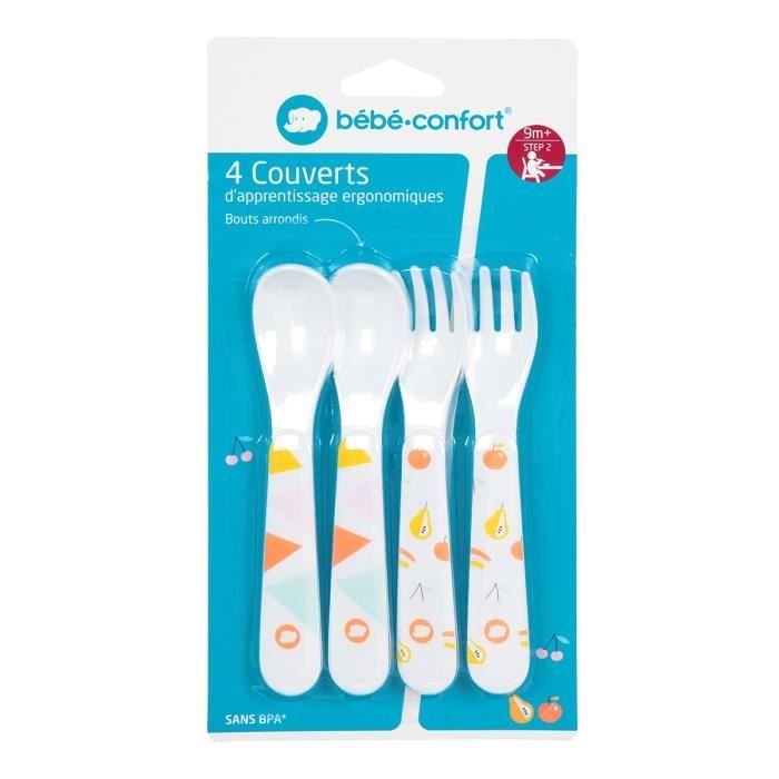 BEBE CONFORT4 COUVERTS D'APPRENTISSAGE - DOMINO (2 FOURCHETTES ET 2 CUILLÈRES)