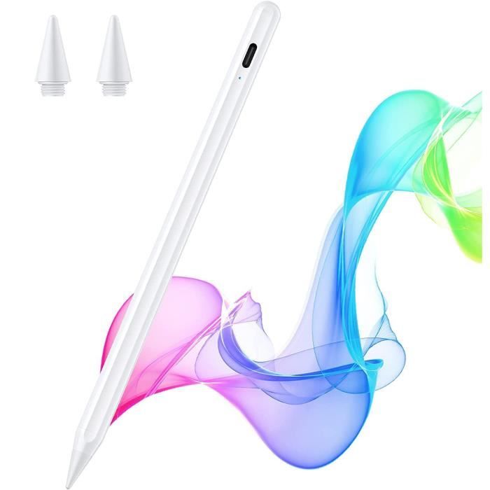 Stylet pour iPad Pro 2018-2021, Stylus Pencil Magnétique avec Rejet de Paume Compatible iPad 8/7/6, Air 3/4, Mini 5, Pro 11/12.9