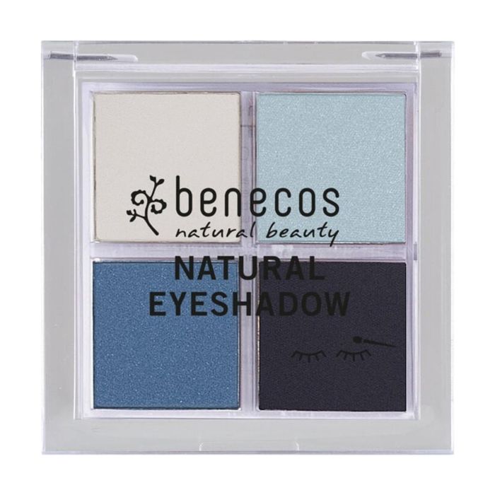 Fard à Paupières - Benecos - True Blue - Palette 4 Couleurs - Vegan - Bio