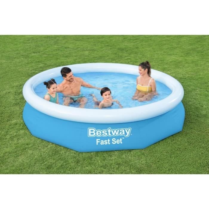 Piscine gonflable ronde Bestway Fast Set 305x66 cm - Couleur Bleu
