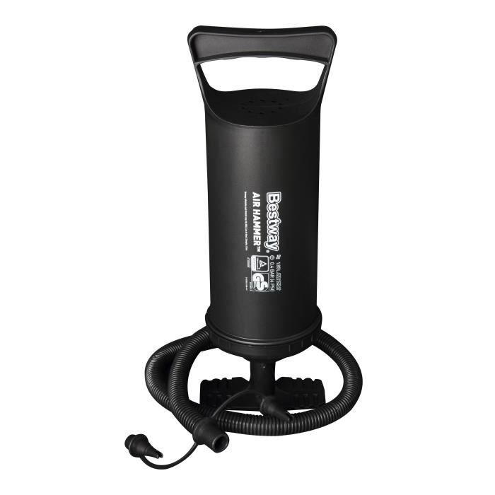 BESTWAY Pompe à air Air hammer 2 x 910 cc - 36 cm - 3 embouts