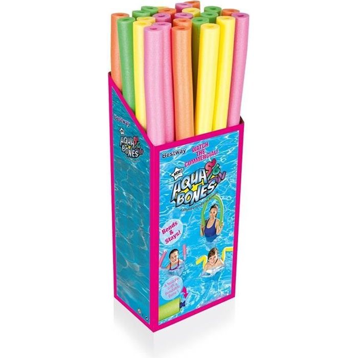 Bestway Aquabones Frites à mémoire de forme Diamètre 6,5 cm Hauteur 122 cm:  Sports et Loisirs