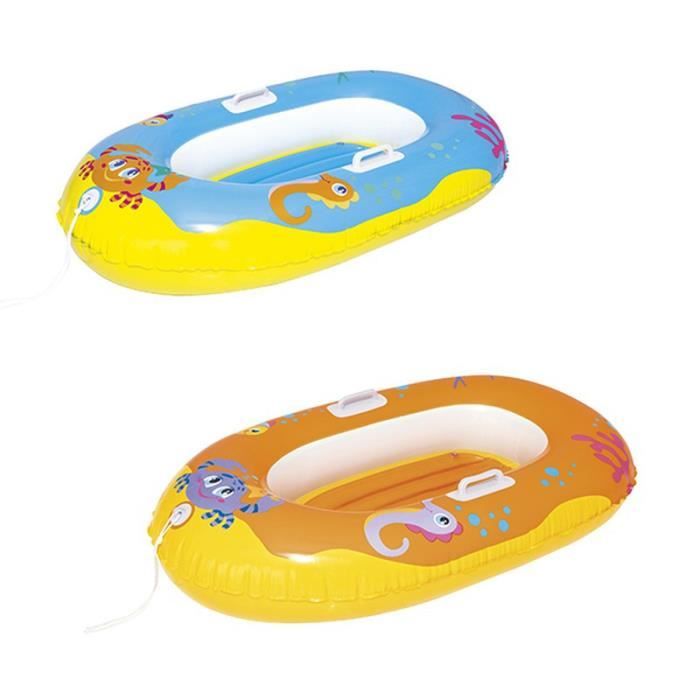 Extérieur - Bateau gonflable pour enfant 3 à 6 ans - Crabe Joyeux - 119 x 79 cm - Couleur aléatoire Jaune