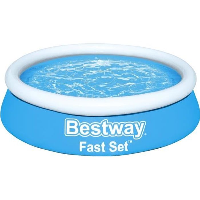 Piscine hors sol autoportante BESTWAY - Fast Set - Ø 183 cm - Ronde (Livrée avec un patch de réparation)