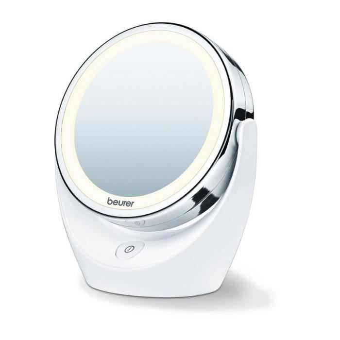 BEURER BS 49 - Miroir grossissant x5 cosmétique rotatif avec lumière LED