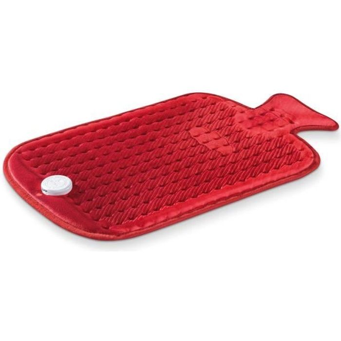 HK 44 - Coussin chauffant souple et doux en forme de bouillotte avec ses 3 niveaux de température grâce à sa télécommande amovible