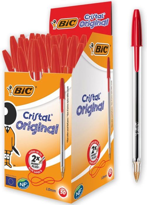 Bic - Cristal - Stylo à bille pointe moyenne - …