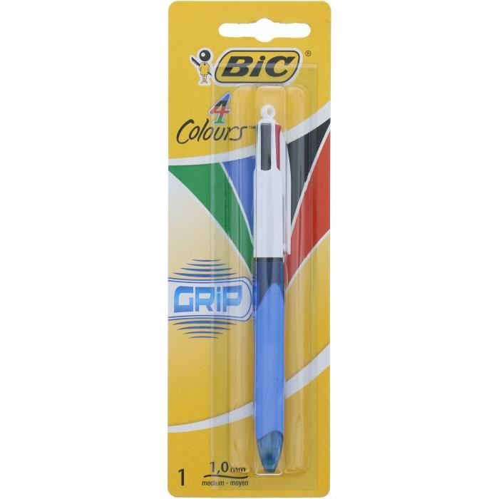 BIC Stylo-bille 4 colours grip medium x1