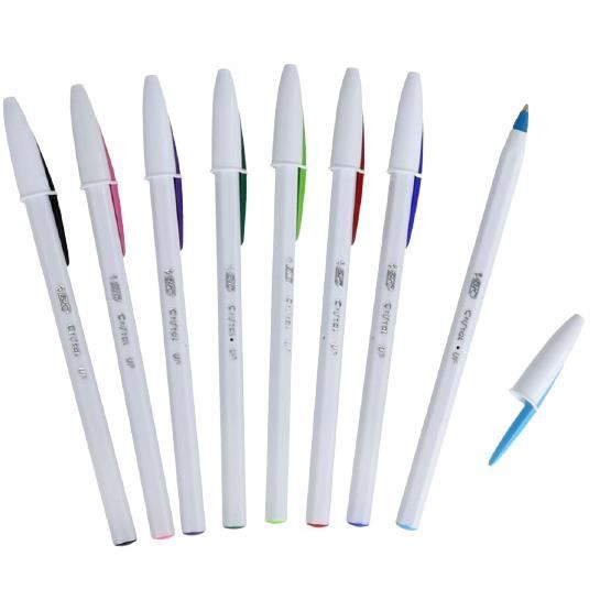 BIC biros 1,3 mm 14 cm blanc 8 pcs