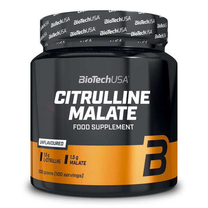 L-Citrulline Malate BioTech USA - Citrulline Malate - Saveur neutre 300g